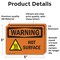 Signmission Hot Surface Sign, 3.5 in H x 5 in W, Vinyl Decal, Hot Surface With Symbol OS-2PACK-WS-D-35-L-12188 - alternate 2